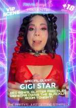 Red Bows, Glitter Freckles Gigi Star Owns The Blacklit Room Tonight!