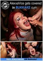 AlexxaVice gets covered in BUKKAKE cum
