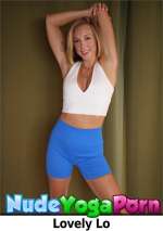 Petite Blonde Lovely Lo Strips for Nude Yoga and Sensual Play