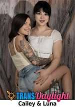 Cailey and Luna share slow, sensual sex, ending with Cailey moaning and cumming hot all over Luna’s belly
